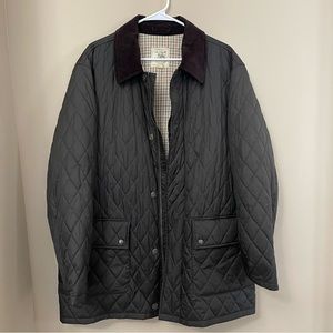 Brooks Brothers Vintage Quilted Coat Cotton & Wool Lining Corduroy Collar